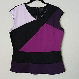 Worthington Purple Peplum Top